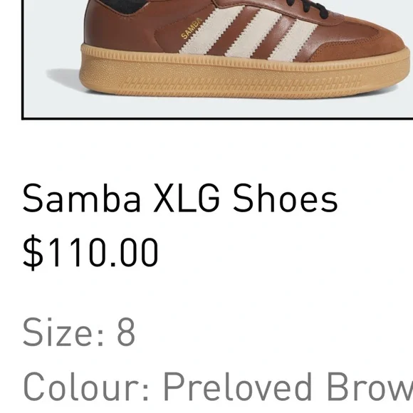 Adidas Brown and White Sneakers with Signature Stripes - Picture 10 of 10